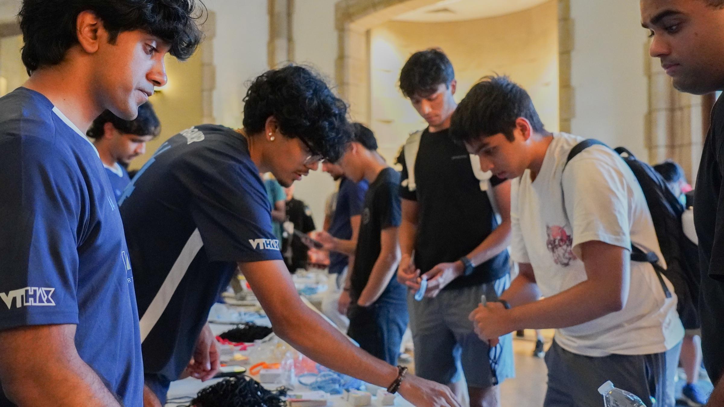 Hackers checking in at VTHacks 14